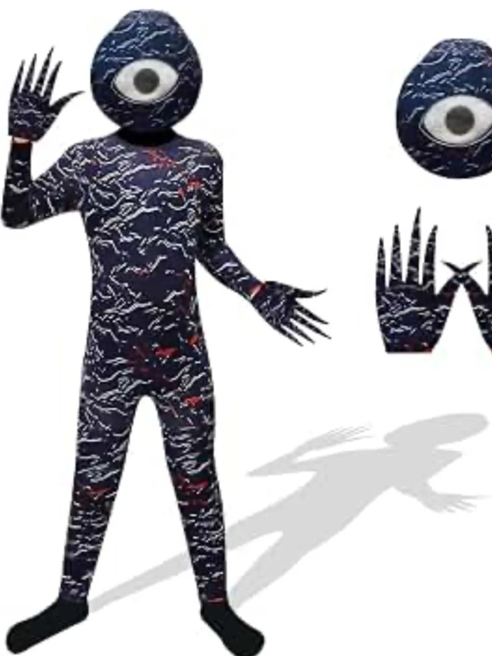 Kids Roblox Doors SEEK Halloween Costume Jumpsuit & Mask Size 120